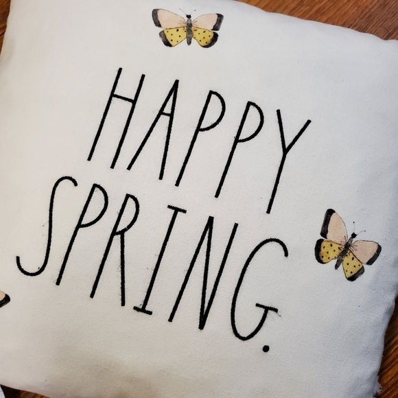 Rae Dunn "Happy Spring" Throw Pillow - Picture 4 of 9